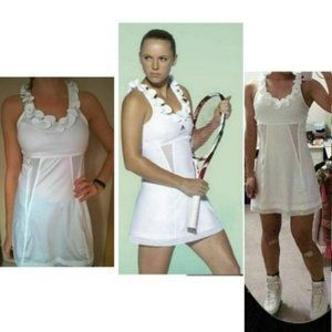 Nwt STUNNING Adidas Stella McCartney White Ruffled Tennis Dress skirt M Medium